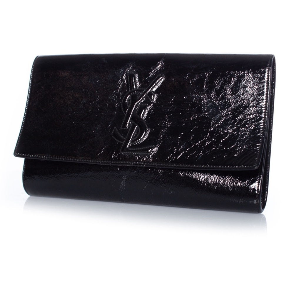 🎉🎉HP🎉🎉Yves Saint Laurent YSL Black Patent Belle De Jour Clutch🎉🎉